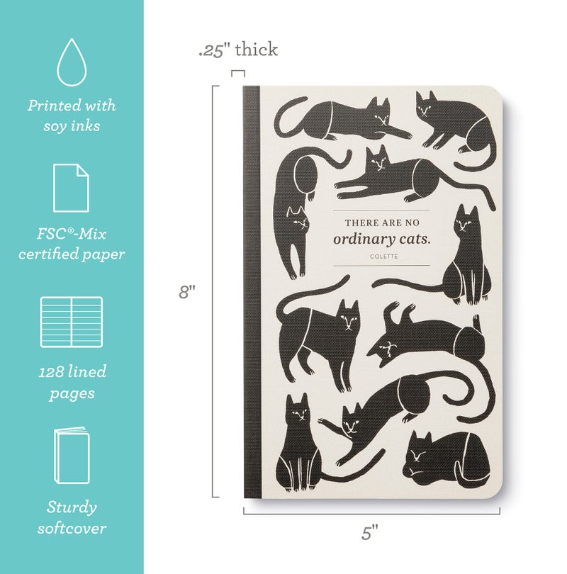 Compendium Softcover Journal - There are no ordinary cats. â€“ A Write Now Journal with 128 Lined Pages, 5â€³W x 8â€³H - Image 2